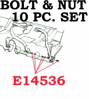 E14536 BOLT AND NUT SET-SEAT BELT MOUNT-WB HEADMARK-10 PIECES-56-62