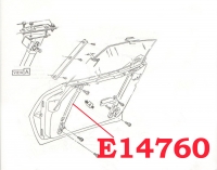 E14760 CHANNEL-FRONT DOOR GLASS ROLLER-USED RECONDITIONED-RIGHT-L69-82