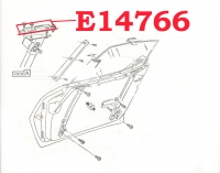 E14766 RETAINER-FRONT DOOR GLASS CHANNEL-UPPER-USED ORIGINAL-EACH-69-82