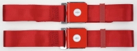 E14776 SEAT BELT SET-ECONOMY-DIRECT FIT-BOWTIE LIFT LATCH BUCKLE-7 PANEL WEB-COLORS-PAIR-64