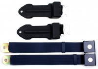 E14779 SEAT BELT SET-ECONOMY-DIRECT FIT-BOWTIE LIFT LATCH-7 PANEL WEB-COLORS-PAIR-65-E66