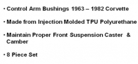 E14828 BUSHING SET-FRONT A ARM UPPER AND LOWER-POLYUERTHANE-8 PIECES-63-82