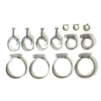 E15106 CLAMP SET-HEATER-RADIATOR HOSE-350-W/OUT AIR CONDITIONING-13 PIECES-73-74
