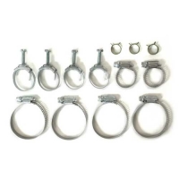 E15106 CLAMP SET-HEATER-RADIATOR HOSE-350-W/OUT AIR CONDITIONING-13 PIECES-73-74