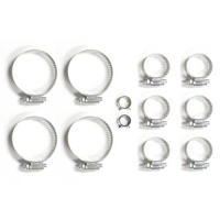 E15111 CLAMP SET-HEATER-RADIATOR HOSE-350-W/OUT AIR CONDITIONING-12 PIECES-75