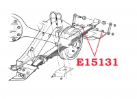 E15131 BUSHING SET-REAR LEAF SPRING-REAR SHACKLE-RUBBER-4 PIECES-53-62