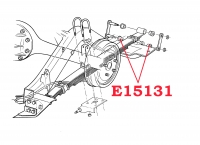 E15131 BUSHING SET-REAR LEAF SPRING-REAR SHACKLE-RUBBER-4 PIECES-53-62