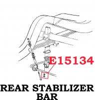 E15134 WASHER AND NUT SET-REAR STABILIZER BAR U-BRACKET ATTACHING-8 PIECES-60-62