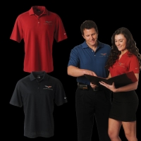 E15475 SHIRT-POLO-C6 EMBROIDERED EMBLEM-100% POLYESTER-BLACK