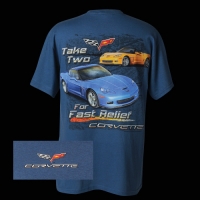 E15588 SHIRT-TAKE TWO FOR FAST RELIEF-BLUE DISCONTINUED