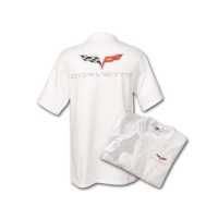 E15600 SHIRT-C6 CORVETTE-WHITE