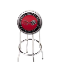 E15767 STOOL-CORVETTE CROSSFLAGS COUNTER STOOL-3 HEIGHTS