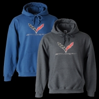 E15835 SWEATSHIRT-HOODED-C7 STINGRAY-BLUE