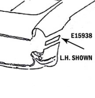 E15938 BONDING STRIP-FRONT PANEL TO SURROUND-PRESS MOLDED-WHITE-RIGHT HAND-56-57