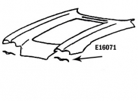 E16071 BONDING STRIP-UPPER HEADLAMP OPENING-PRESS MOLDED-WHITE-LEFT HAND-58-62