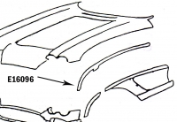 E16096 BONDING STRIP-FENDER-PRESS MOLDED-WHITE-LEFT HAND-62