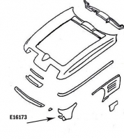 E16173 PANEL-PARK LAMP-PRESS MOLDED-GRAY-LEFT HAND-64-66