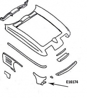 E16174 PANEL-PARK LAMP-PRESS MOLDED-BLACK-RIGHT HAND-67