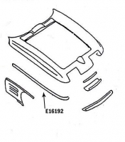 E16192 BONDING STRIP-UPPER FENDER-PRESS MOLDED-BLACK-RIGHT HAND-67