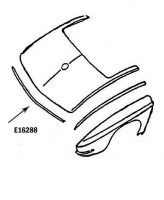 E16288 BONDING STRIP-UPPER TAILLAMP PANEL-PRESS MOLDED-BLACK-67