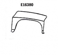 E16380 PANEL-REPAIR-LARGE FLARE-FRONT-LEFT HAND-HAND LAYUP-BLACK-63-67