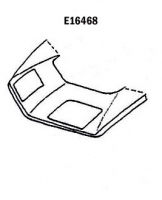 E16468 PANEL-FRONT HOOD SURROUND-CENTER WHEEL FORWARD-HAND LAYUP-70-72