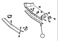 E16491 RETAINER-SPOILER-FRONT-RADIATOR AIR BAFFLE-LOWER CENTER-84-96