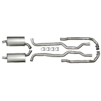 E1657 EXHAUST SYSTEM-ALUMINIZED WITH MUFFLERS-2 1-2 INCH-63L-65