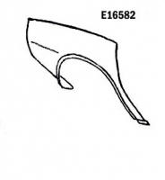 E16582 FENDER-REAR-SHEET MOLDED COMPOUND-PRESS MOLDED-GRAY-RIGHT-74-82