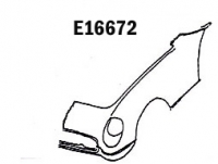 E16672 FRONT END-HALF-DOOR TO CENTER OF HOOD-HAND LAYUP-LEFT HAND-53-55