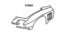 E16684 FRONT END-HALF-DOOR TO CENTER OF HOOD-HAND LAYUP-NO PLATES OR BARS-LEFT HAND-67