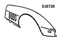 E16738 FENDER-FRONT-HAND LAYUP-RIGHT HAND-68-69