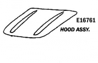 E16761 HOOD-ASSEMBLY-HAND LAYUP-56-57