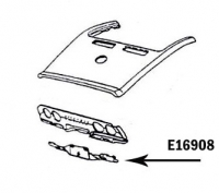 E16908 PANEL-WITH STANDARD EXHAUST-REAR FILLER-HAND LAYUP-WITH HOLES FOR BACK UP LAMPS-68