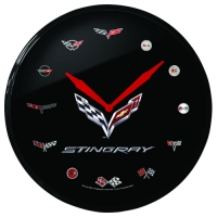 E17076 CLOCK-14-STINGRAY WITH LOGOS