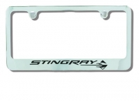 E17102 FRAME-LICENSE PLATE-STINGRAY-CHROME