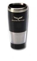 E17223 MUG-C6 CORVETTE-CARBON FIBER DESIGN-RUBBER BOTTOM