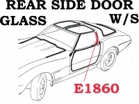 E1860 WEATHERSTRIP-REAR SIDE DOOR GLASS-4TH DESIGN-USA-PAIR-69L-77