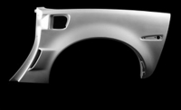 E20599 FENDER-REAR-FIBERGLASS-HAND LAYUP-Z06 STYLE-COUPE-LEFT-05-13