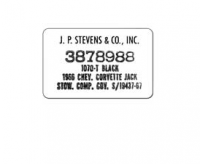 E18997 DECAL-CARPET-LABEL-J.P. STEVENS-65-67