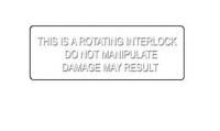 E19064 DECAL-STEERING COLUMN-INTERLOCK WARNING-M69