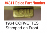 E19568D BOOSTER-BRAKE-DELCO #4311 STAMPED-NEW-DATE CODED-64