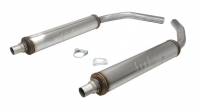 E20254 EXHAUST SYSTEM-MAGNAFLOW-DELUXE-2 INCH-ROUND MUFFLER-WITH CROSSOVER-FUEL INJECTION-61-62