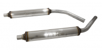 E20241 EXHAUST SYSTEM-MAGNAFLOW-DELUXE-2.5 INCH-ROUND MUFFLER-WITH CROSSOVER-62