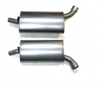 E19763 MUFFLER-ALUMINIZED-OFF ROAD-2 INCH-3 CHAMBER-PAIR-68-72