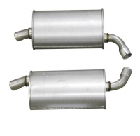 E19766 MUFFLER-ALUMINIZED-OVAL-HIDEAWAY-2 INCH-PAIR-73