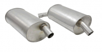 E19768 MUFFLER-ALUMINIZED-ROUND-2 INCH-PAIR-73