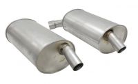 E19769 MUFFLER-ALUMINIZED-ROUND-2.5 INCH-PAIR-73