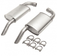 E19778 MUFFLER-ALUMINIZED-TURBO-2.5 INCH-FOR DUAL PIPES-PAIR-74-79