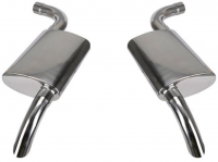 E19802 MUFFLER-STAINLESS STEEL-TURBO-2.5 INCH-ALL-PAIR-82